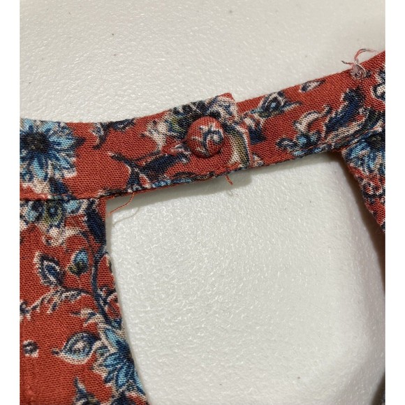 Nectar Clothing Red Floral Long Sleeve Midi Dress Size Small EUC - Picture 4 of 12